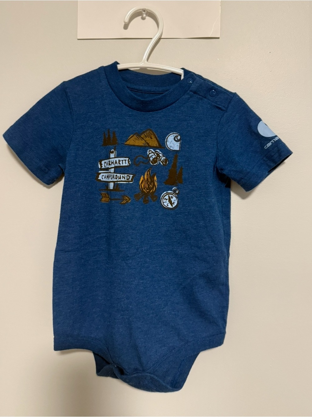 Carhartt Navy Blue Kids Campground Graphic Bodysuit